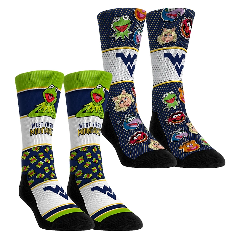 Youth Rock Em Socks West Virginia Mountaineers Muppets 2-Pack Crew Socks Set