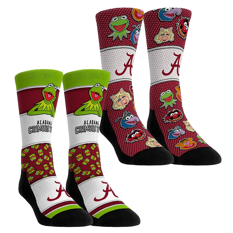 Youth Rock Em Socks Alabama Crimson Tide Muppets 2-Pack Crew Socks Set