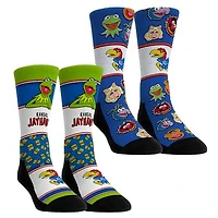 Youth Rock Em Socks Kansas Jayhawks Muppets 2-Pack Crew Socks Set