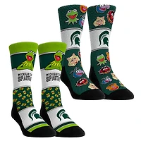 Youth Rock Em Socks Michigan State Spartans Muppets 2-Pack Crew Socks Set