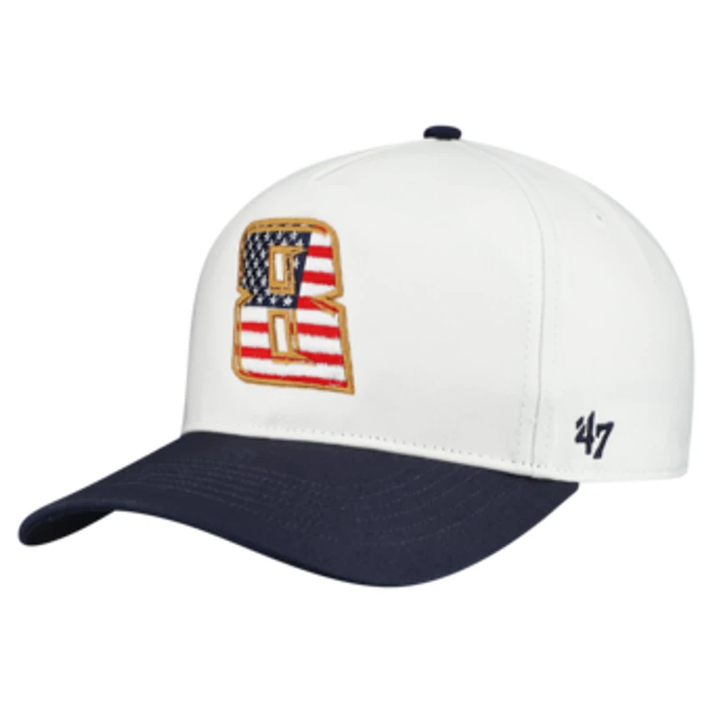 Men's '47 White Kyle Busch Flag Fill Two-Tone Team Adjustable Hitch Hat