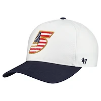 Men's '47 White Kyle Larson Flag Fill Two-Tone Team Adjustable Hitch Hat