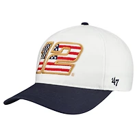 Men's '47 White Ryan Blaney Flag Fill Two-Tone Team Adjustable Hitch Hat