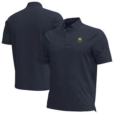 Men's Under Armour Navy John Deere Classic Drive Heather Polo