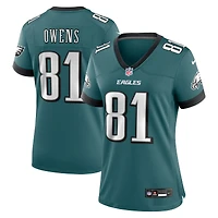 Women's Nike Terrell Owens Midnight Green Philadelphia Eagles Team Retired Game Jersey