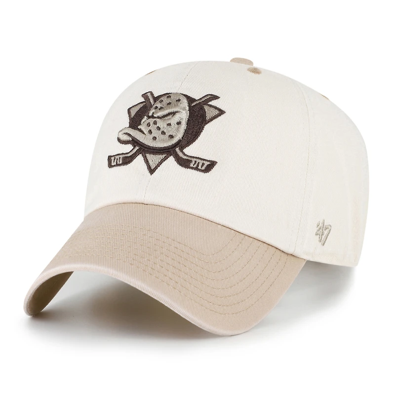 Men's '47 Natural/Tan Anaheim Ducks Neutral Terrain Clean Up Adjustable Hat