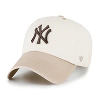 Men's '47  Natural/Tan New York Yankees Neutral Terrain Clean Up Adjustable Hat
