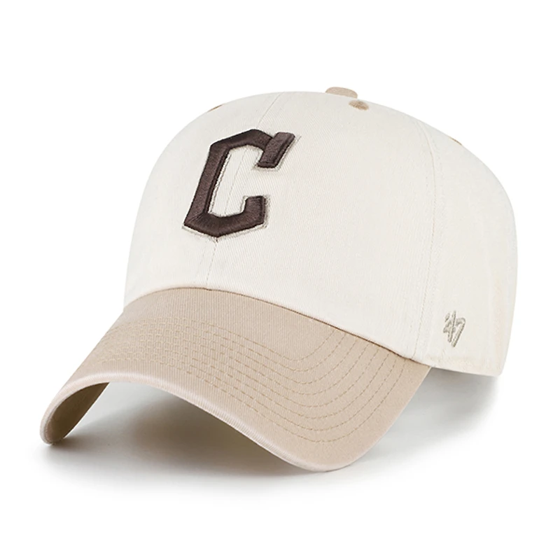 Men's '47 Natural/Tan Cleveland Guardians Neutral Terrain Clean Up Adjustable Hat