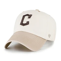 Men's '47  Natural/Tan Cleveland Guardians Neutral Terrain Clean Up Adjustable Hat
