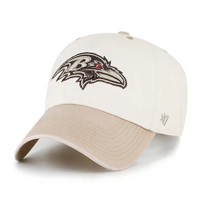 Men's '47 Natural/Tan Baltimore Ravens Neutral Terrain Clean Up Adjustable Hat