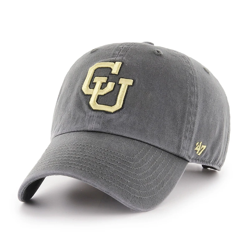 Men's '47  Charcoal Colorado Buffaloes College Vault Clean Up Adjustable Hat
