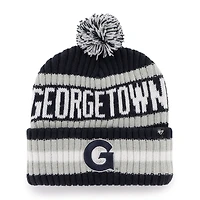 Men's '47  Navy Georgetown Hoyas Bering Cuffed Knit Hat with Pom