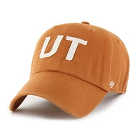 Men's '47  Texas Orange Texas Longhorns Clean Up Adjustable Hat