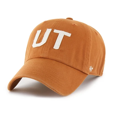 Men's '47  Texas Orange Texas Longhorns Clean Up Adjustable Hat