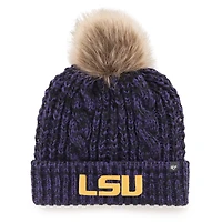 Men's '47  Purple LSU Tigers Meeko Cuffed Knit Hat with Pom
