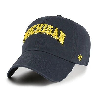 Men's '47  Navy Michigan Wolverines Clean Up Adjustable Hat