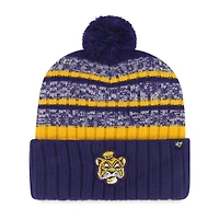 Men's '47  Purple LSU Tigers Tavern Cuffed Knit Hat with Pom
