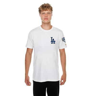 Men's New Era White Los Angeles Dodgers 2026 Gold Collection Logo & Patch T-Shirt