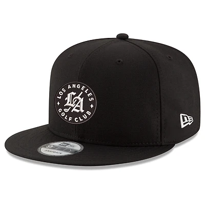 Men's New Era  Black Los Angeles Golf Club 9FIFTY Snapback Hat