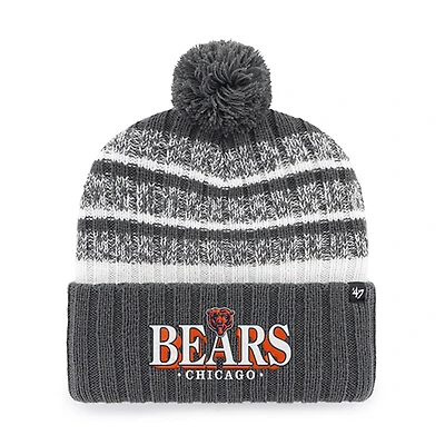 Men's '47  Charcoal Chicago Bears Tavern Cuffed Knit Hat with Pom