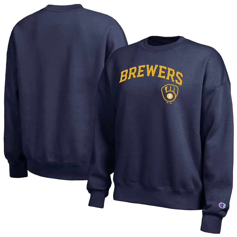 Women's Champion Athletic Navy Milwaukee Brewers All-Star Sweatshirt