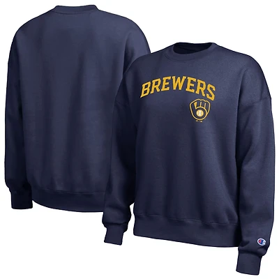 Women's Champion  Athletic Navy Milwaukee Brewers All-Star Sweatshirt
