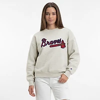 Women's Champion  Oatmeal Atlanta Braves All-Star Sweatshirt