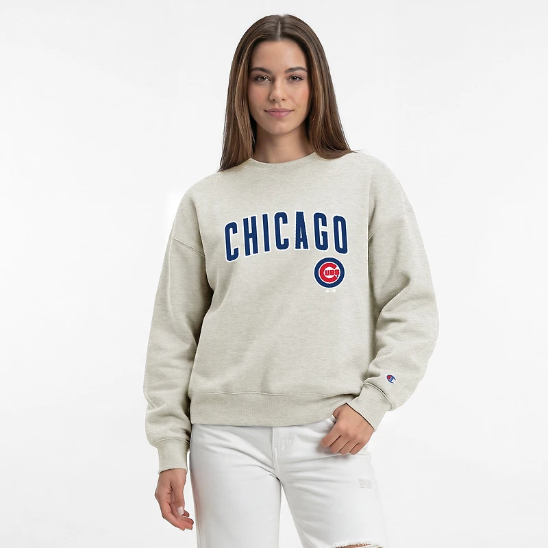 Women's Champion  Oatmeal Chicago Cubs All-Star Sweatshirt