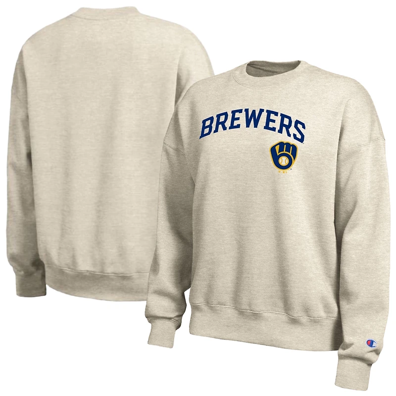Women's Champion  Oatmeal Milwaukee Brewers All-Star Sweatshirt