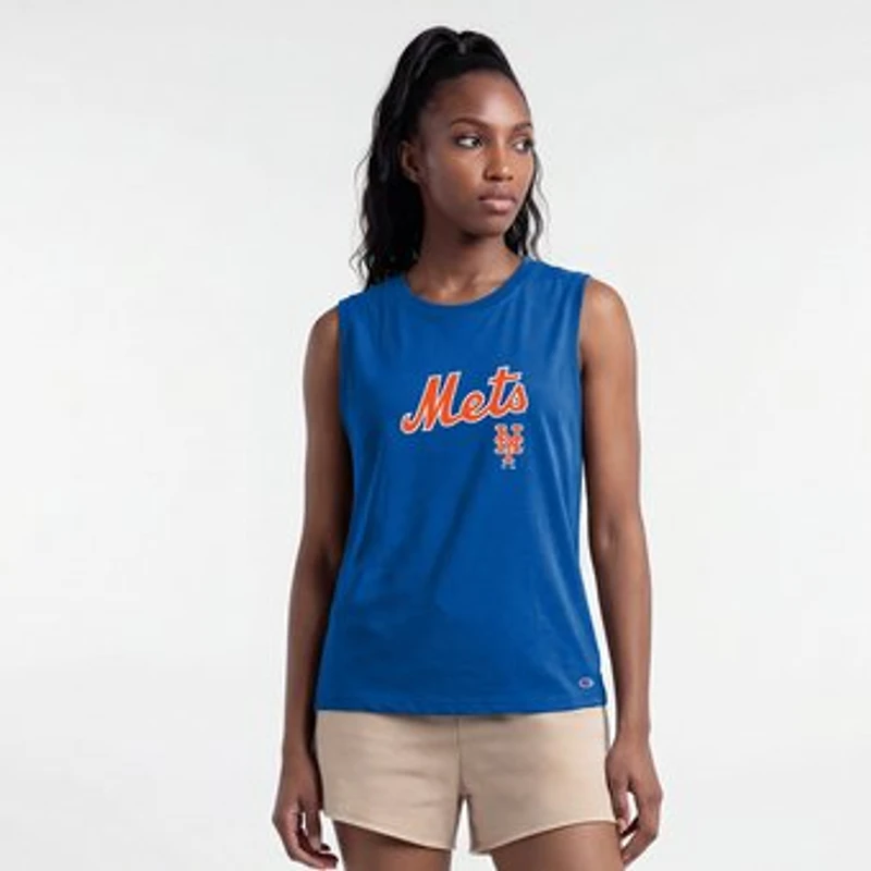 Women's Champion Royal New York Mets Muscle Tank Top