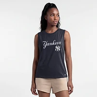 Women's Champion  Navy New York Yankees Muscle Tank Top