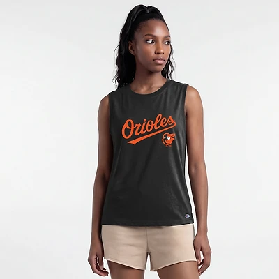 Women's Champion  Black Baltimore Orioles Muscle Tank Top