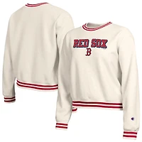 Women's Champion  Cream Boston Red Sox Reverse Weave Sweatshirt