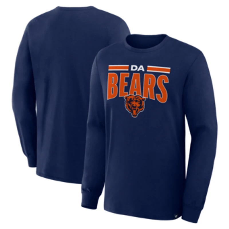 Men's  Navy Chicago Bears Da Bears Long Sleeve T-Shirt