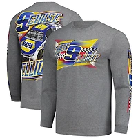 Men's Classic Ink Heather Charcoal Chase Elliott Long Sleeve T-Shirt