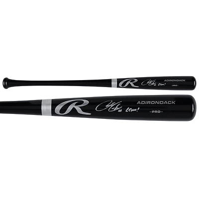 Francisco Lindor New York Mets Autographed Black Rawlings Pro Bat with "LGM!" Inscription