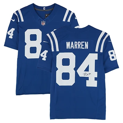 Tyler Warren Indianapolis Colts Autographed Royal Nike Vapor F.U.S.E. Limited Jersey