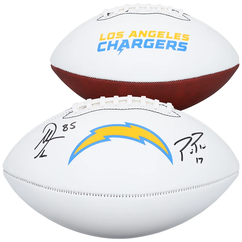 Philip Rivers & Antonio Gates Los Angeles Chargers Autographed Franklin White Panel Football