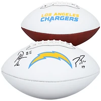 Philip Rivers & Antonio Gates Los Angeles Chargers Autographed Franklin White Panel Football