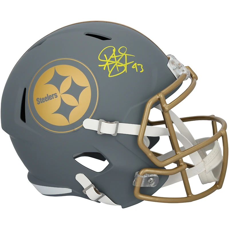 Troy Polamalu Pittsburgh Steelers Autographed Riddell Slate Speed Replica Helmet