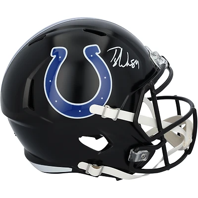 Tyler Warren Indianapolis Colts Autographed 2023 Alternate Riddell Speed Replica Helmet