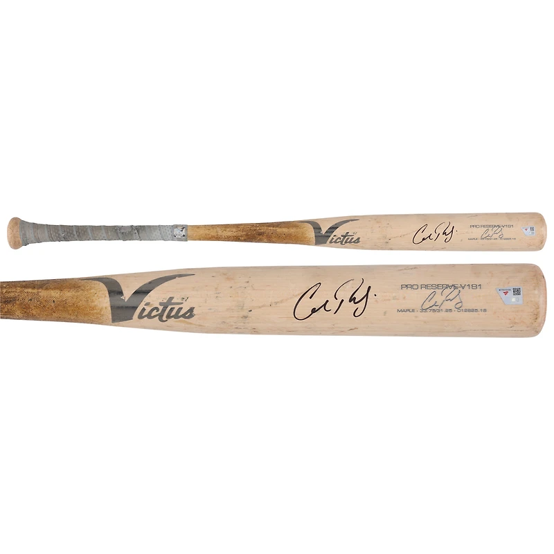 Cal Raleigh Seattle Mariners Autographed Game-Used Tan Victus Bat from the 2025 MLB Season - NF70452456