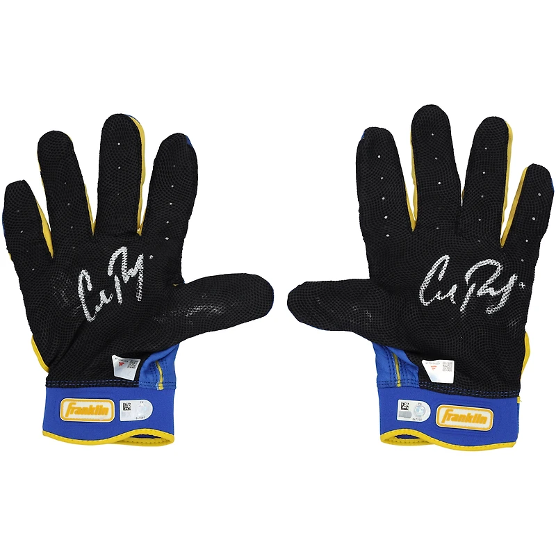 Cal Raleigh Seattle Mariners Autographed Game-Used Blue Franklin Batting Gloves from the 2025 MLB Season - NF70454029-30