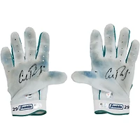 Cal Raleigh Seattle Mariners Autographed Game-Used White/Teal Franklin Batting Gloves from the 2025 MLB Season - NF70452463-64