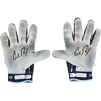 Cal Raleigh Seattle Mariners Autographed Game-Used White/Navy Franklin Batting Gloves from the 2025 MLB Season - NF70452465-66