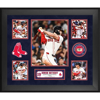 Roman Anthony Boston Red Sox Framed 5-Photo Collage with a Piece of Game-Used Ball - Limited Edition of 500