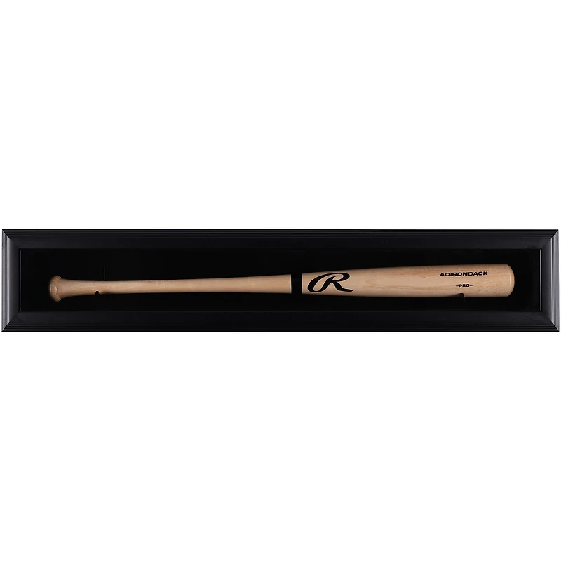 Black Framed Wall Mounted Baseball Bat Display Case - 97% UV Protection