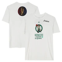 Boston Celtics Team-Issued White Jordan Brand NBA Cup T-Shirt from the 2025-26 NBA Season