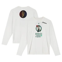 Boston Celtics Team-Issued White Jordan Brand NBA Cup Long Sleeve T-Shirt from the 2025-26 NBA Season