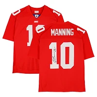 Eli Manning New York Giants Autographed Red Mitchell & Ness 2004 Legacy Jersey